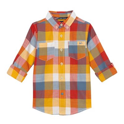 Boys' multi-coloured checked shirt